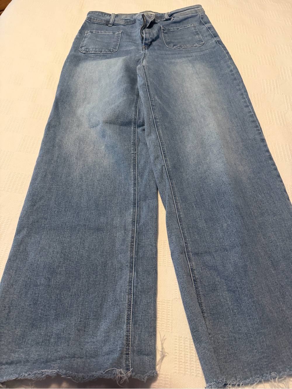 Oat New York Light Blue Wide-Leg Women's Jeans